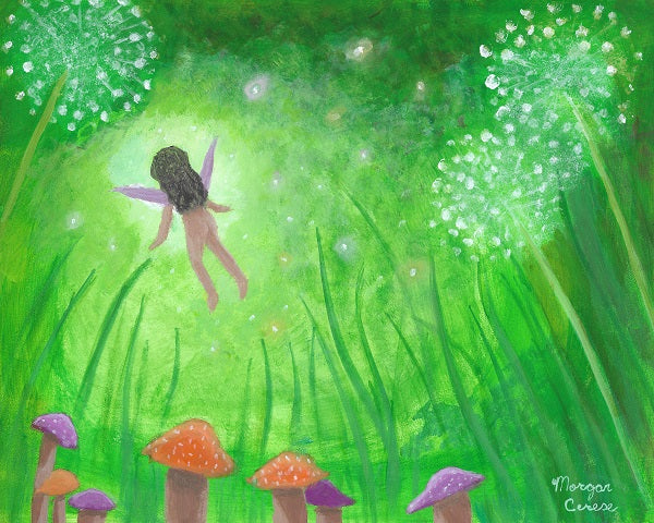 "Faery Dreams" Acrylic Painting - 8x10 inches - Morgan Cerese Art