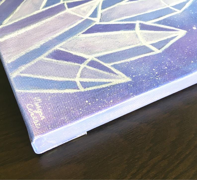 "Crystalline Growth" Acrylic Painting - 9x12 inches - Morgan Cerese Art
