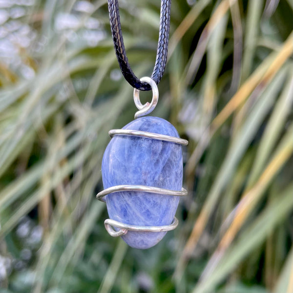 Tumbled Sodalite Wire Wrapped Pendant