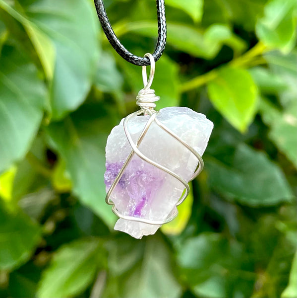 Raw Amethyst Wire Wrapped Pendant - Morgan Cerese Art