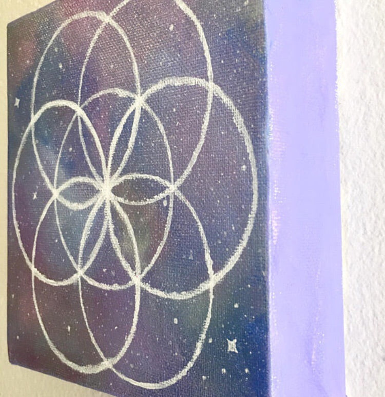 Seed of Life Acrylic Painting - 6x6 inches - Morgan Cerese Art