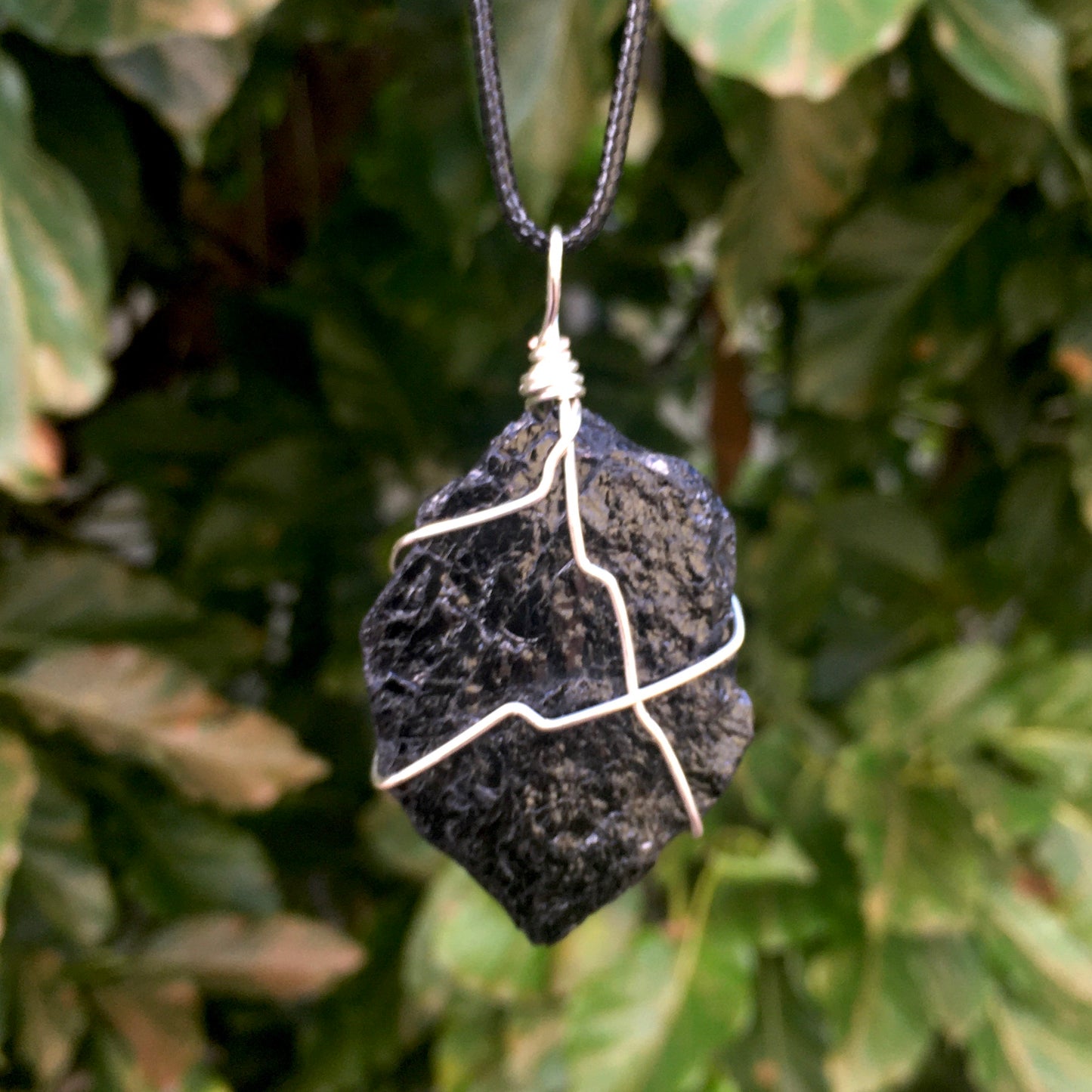 Raw Black Tourmaline Wire Wrapped Pendant - Morgan Cerese Art