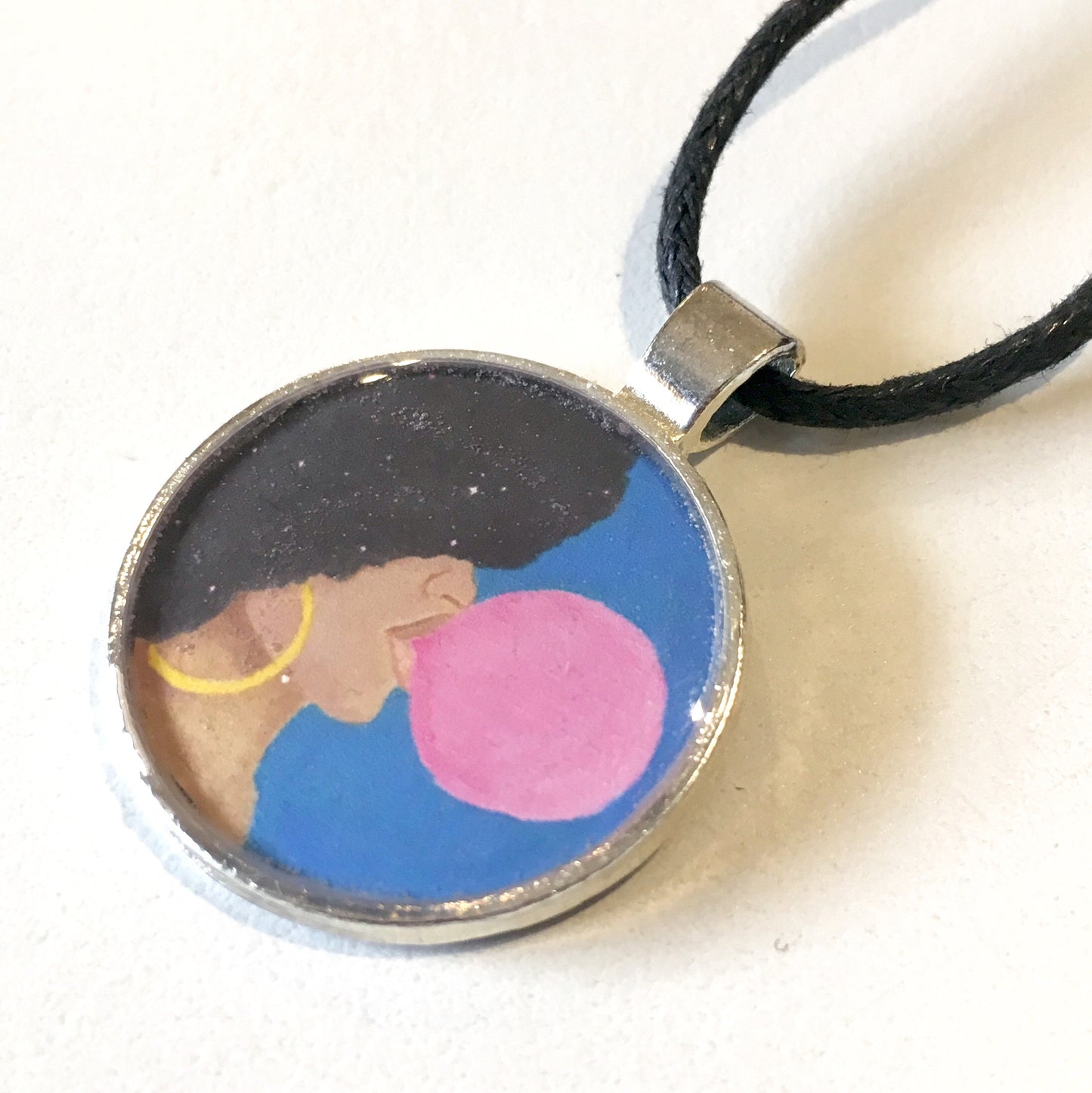 Afro Pop 25 mm/1 inch Art Pendant - Morgan Cerese Art
