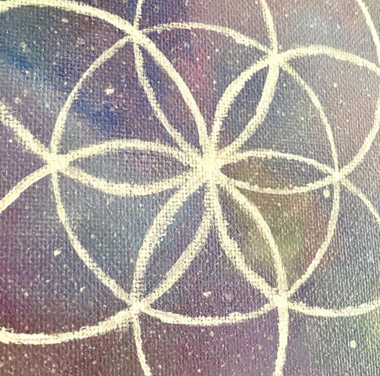Seed of Life Acrylic Painting - 6x6 inches - Morgan Cerese Art