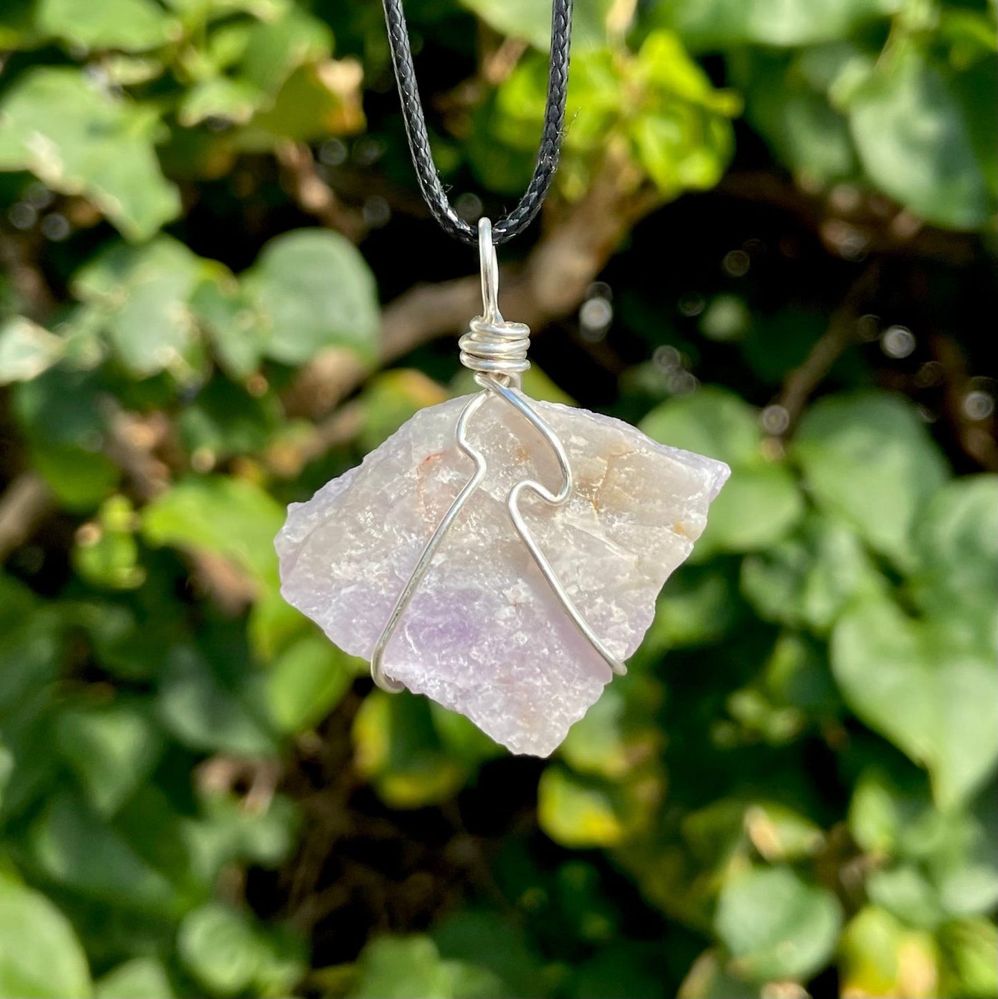 Raw Amethyst Wire Wrapped Pendant