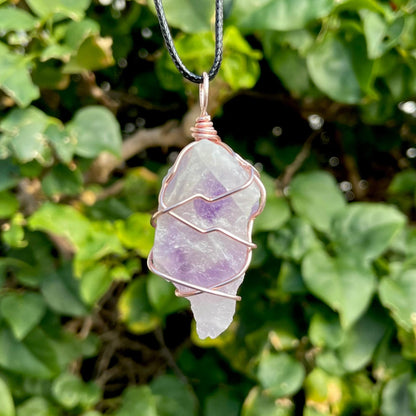 Raw Amethyst Wire Wrapped Pendant