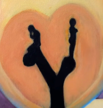 "Burning Apart" Acrylic Painting - 16x20 inches