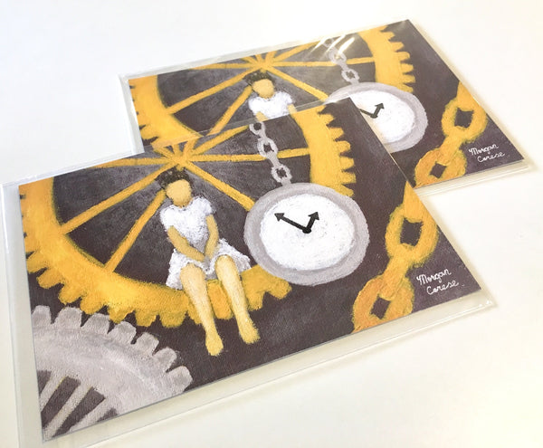 Gears of Time Art Print - Steampunk Clock Surreal Artwork - Morgan Cerese Art