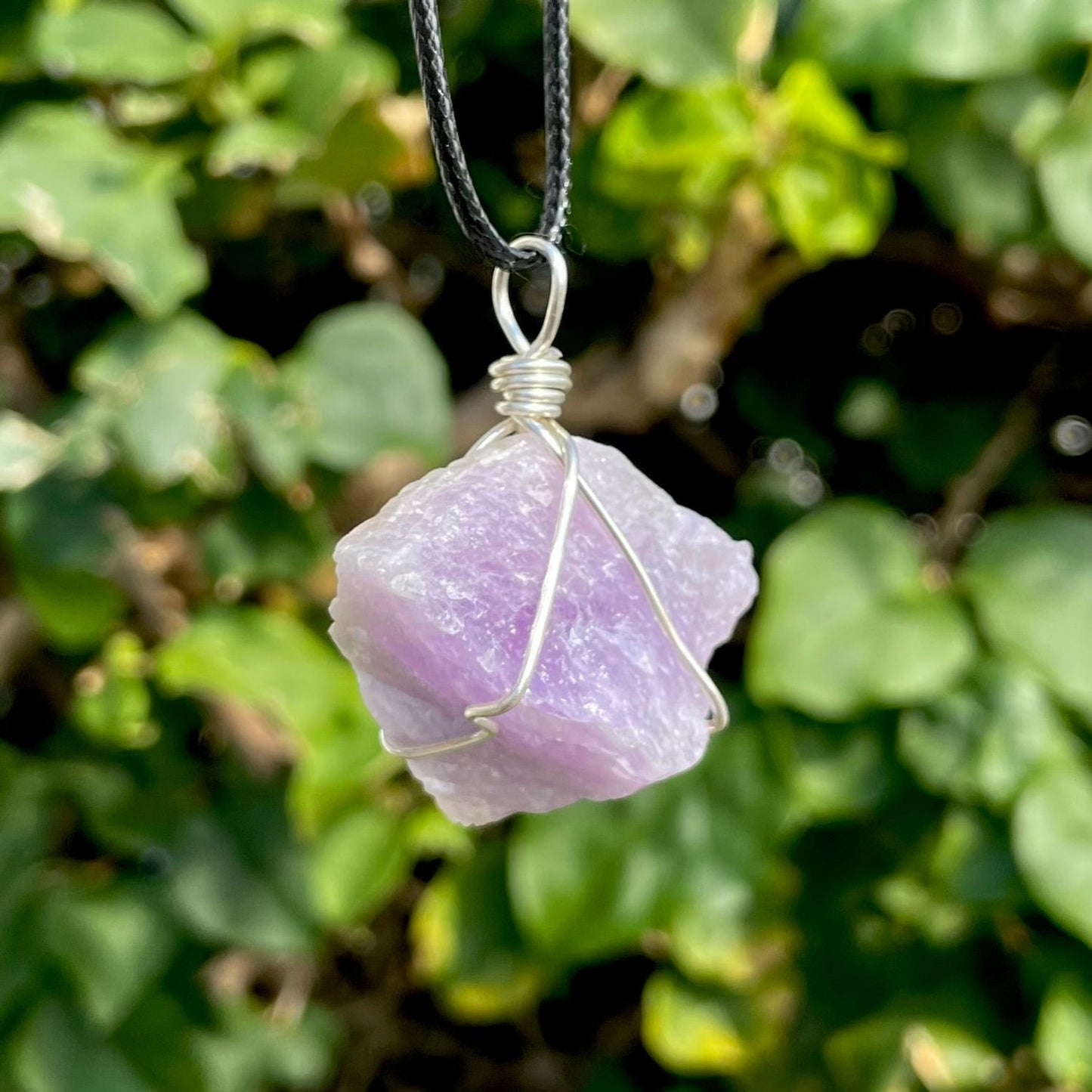 Raw Amethyst Wire Wrapped Pendant