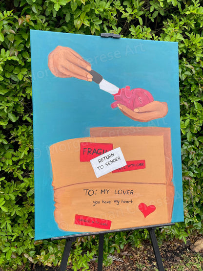 "Handle With Care" Acrylic Painting - 24x30 inches