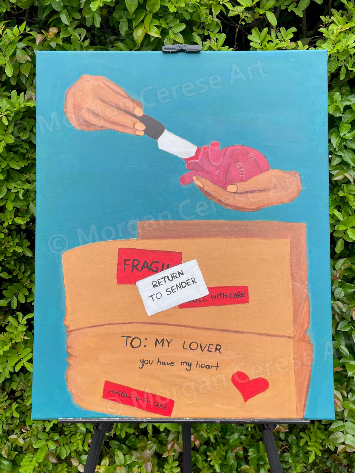 "Handle With Care" Acrylic Painting - 24x30 inches