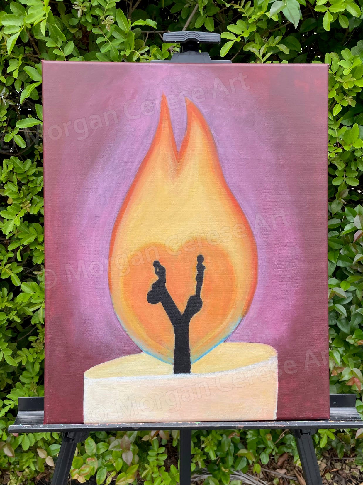 "Burning Apart" Acrylic Painting - 16x20 inches