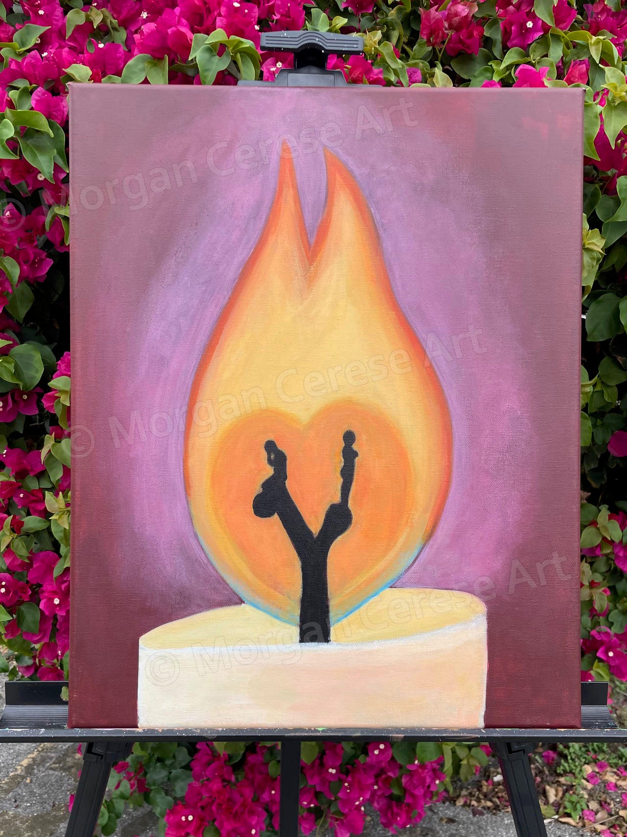 "Burning Apart" Acrylic Painting - 16x20 inches
