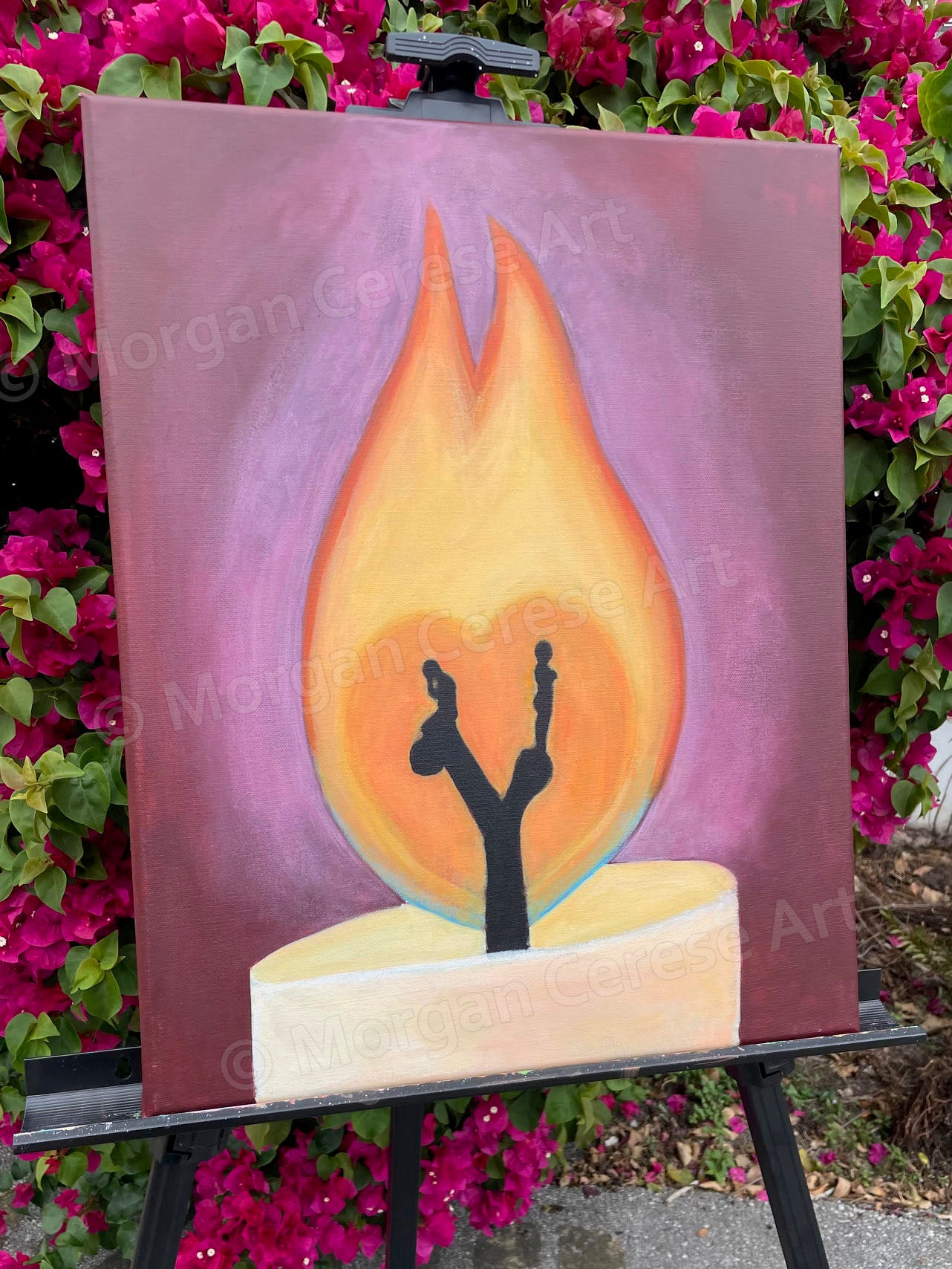 "Burning Apart" Acrylic Painting - 16x20 inches
