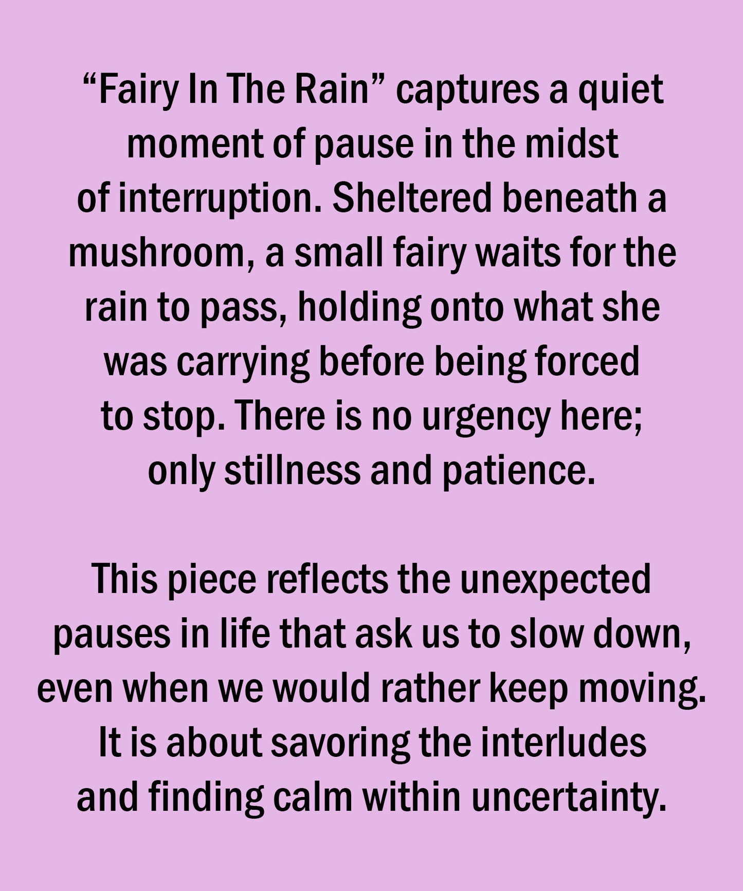 Fairy In The Rain Art Print