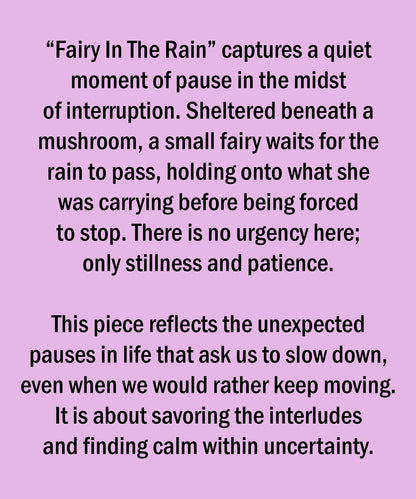 Fairy In The Rain Art Print
