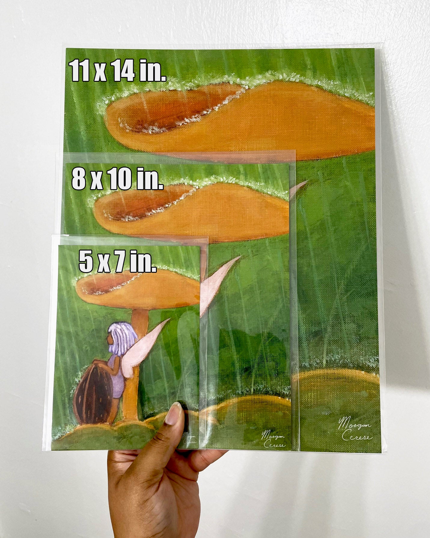 Fairy In The Rain Art Print