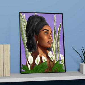 Growth Art Print - Beautiful Black Women With Natural Hair Artwork - Morgan Cerese Art