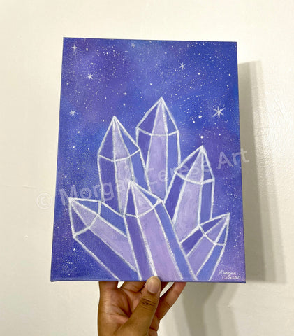 "Crystalline Growth" Acrylic Painting - 9x12 inches - Morgan Cerese Art