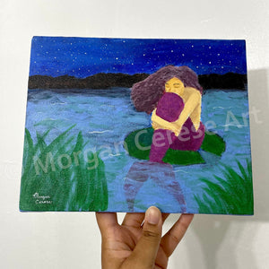 "The Lost Mermaid" Acrylic Painting - 8x10 inches - Morgan Cerese Art