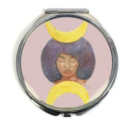 Moon Goddess Compact Mirror - Morgan Cerese Art