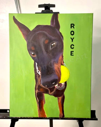 Custom Pet Portrait Canvas Painting