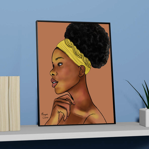 Sunkissed Art Print - Afrocentric African American Black Woman Art - Morgan Cerese Art