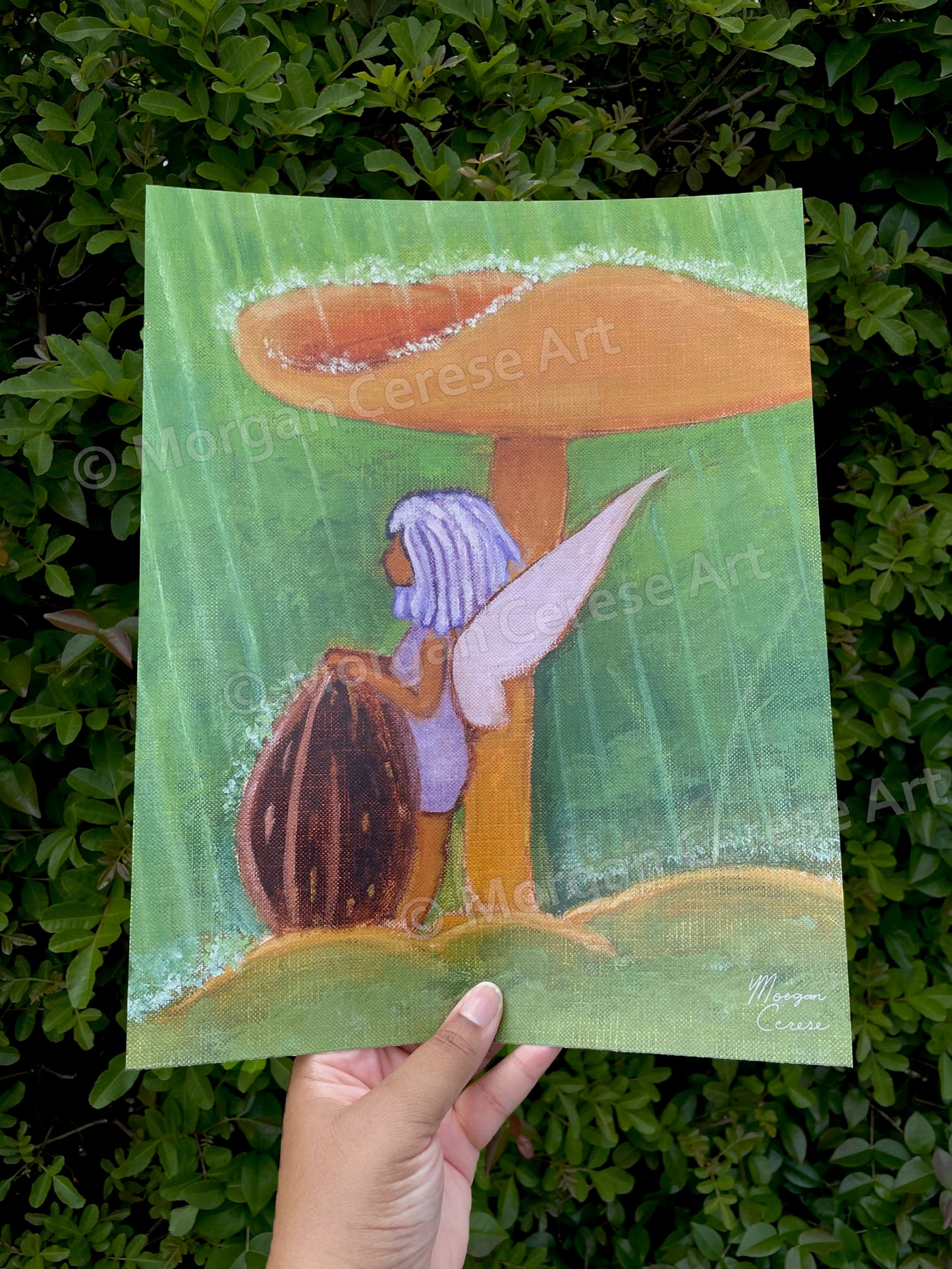 Fairy In The Rain Art Print
