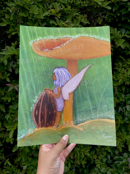 Fairy In The Rain Art Print