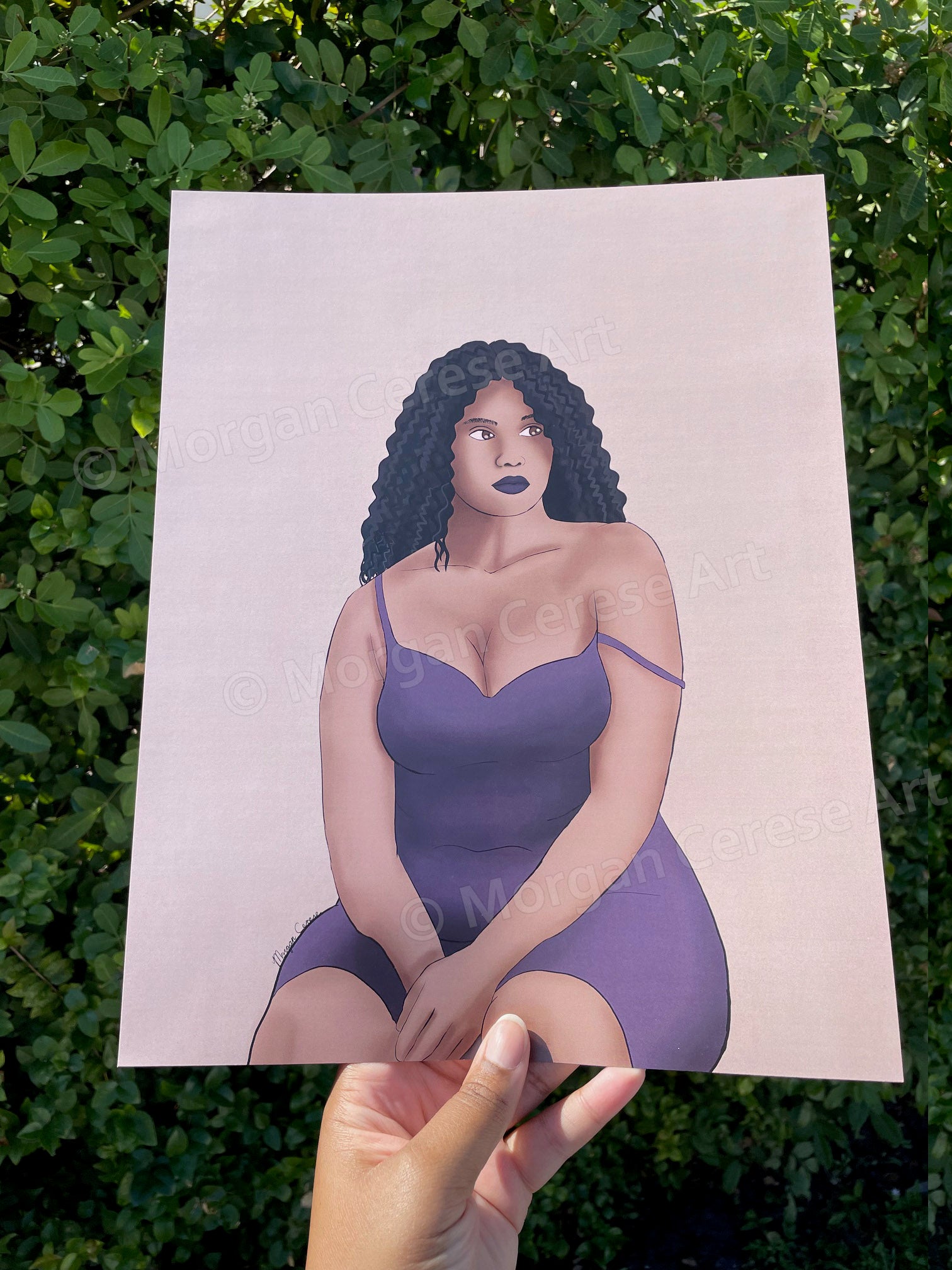 Peace Be Still Art Print - Plus Size Woman Body Positive Art