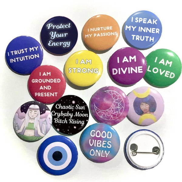 Morgan Cerese Art Pin-Back Buttons (Wholesale) - MSRP: $1-$2