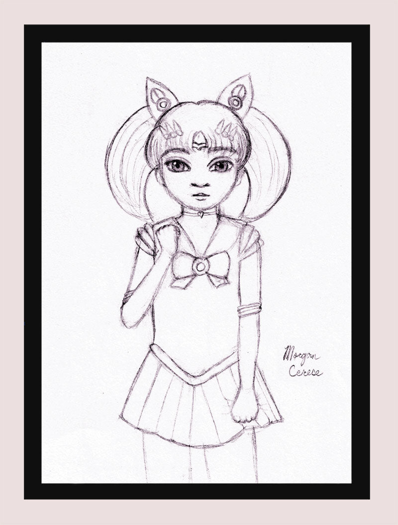 Chibiusa Sketch 5"x7" Print - Morgan Cerese Art