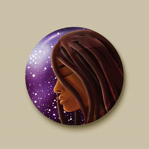 Cosmic Witch Pin-back Button - Morgan Cerese Art