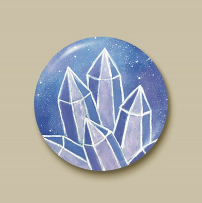 Crystalline Growth Pin-back Button - Morgan Cerese Art