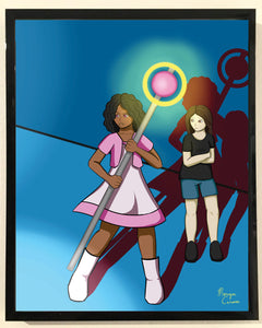 I've Got Your Back (Magical Girl Escort) Print - 8x10 inches - Morgan Cerese Art