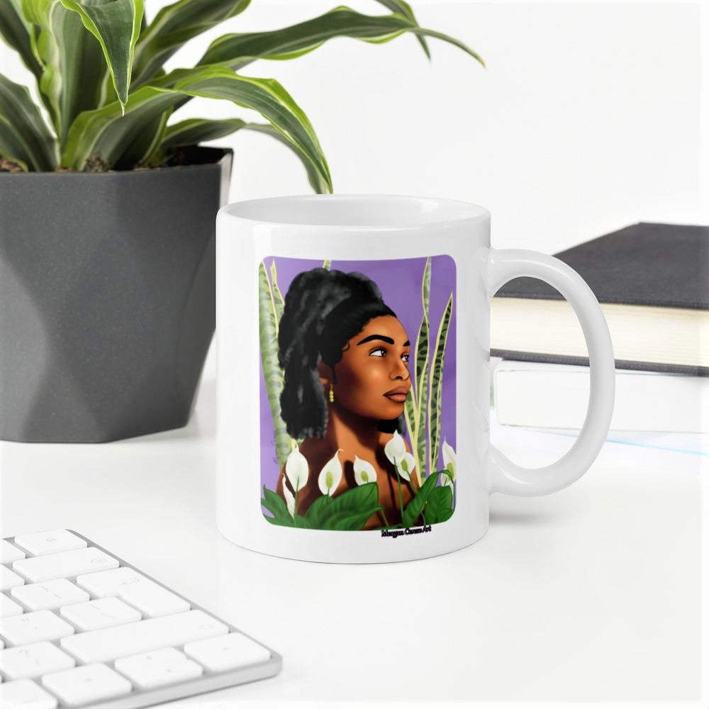 Growth 11oz 15oz Mug - Beautiful Black Women With Natural Hair - Morgan Cerese Art