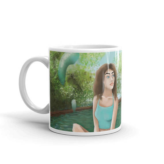 Modern Water Nymph Mug - Morgan Cerese Art
