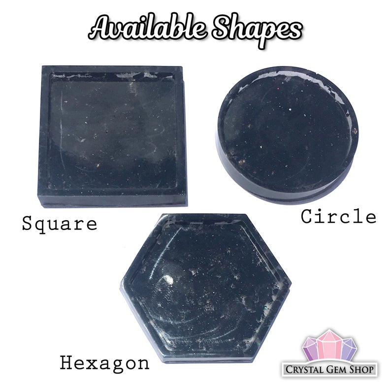 Black Tourmaline Resin Tray / Dish For Grounding and Protection - Morgan Cerese Art