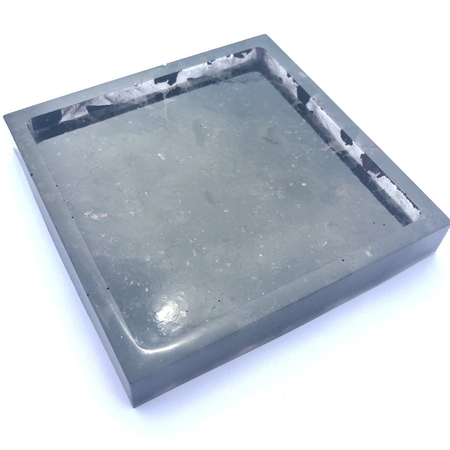 Black Tourmaline Resin Tray / Dish For Grounding and Protection - Morgan Cerese Art