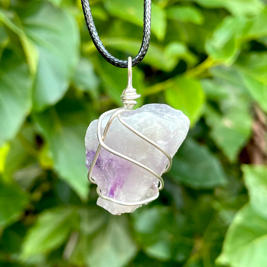 Raw Amethyst Wire Wrapped Pendant - Morgan Cerese Art