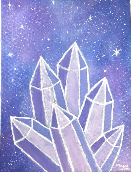 "Crystalline Growth" Acrylic Painting - 9x12 inches - Morgan Cerese Art