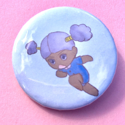 Kiki the Fairy Pin-back Button - Morgan Cerese Art