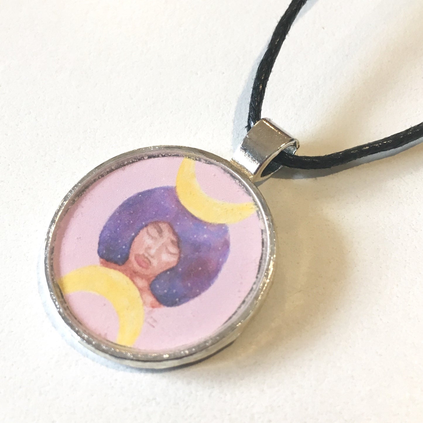 Moon Goddess 25 mm/1 inch Art Pendant - Morgan Cerese Art