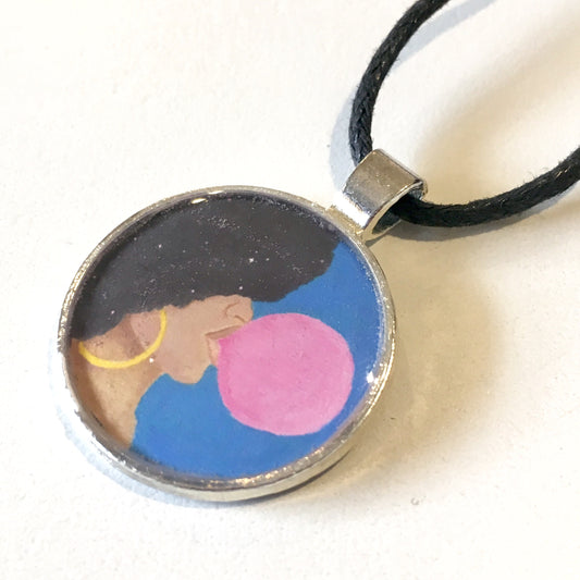 Afro Pop 25 mm/1 inch Art Pendant - Morgan Cerese Art