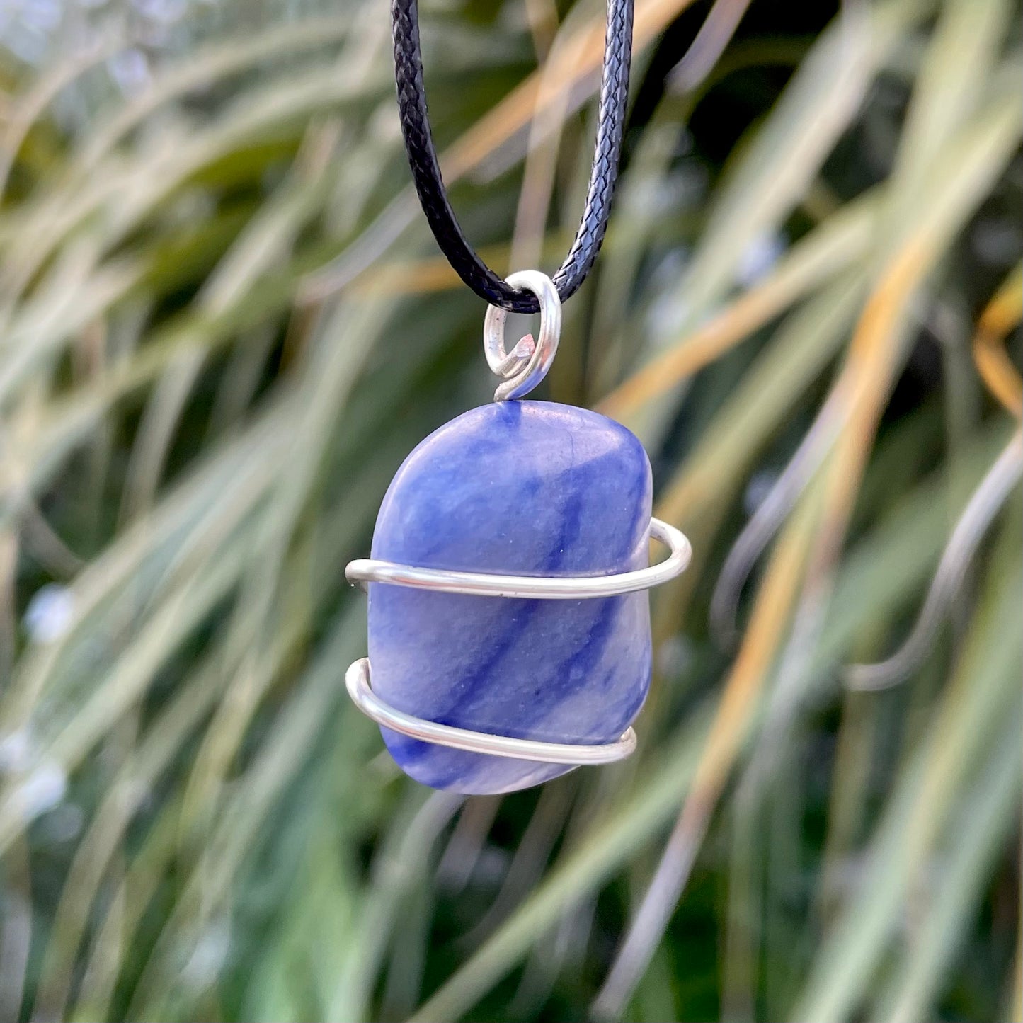 Tumbled Sodalite Wire Wrapped Pendant