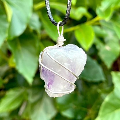 Raw Amethyst Wire Wrapped Pendant - Morgan Cerese Art