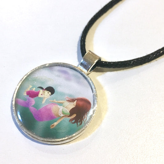 Swimming Lesson 25 mm/1 inch Art Pendant - Morgan Cerese Art