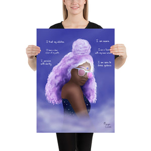Third Eye Chakra Ajna - Healing Affirmation Large Matte Paper Poster - Morgan Cerese Art