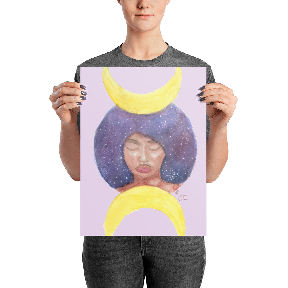 Moon Goddess Photo Paper Poster - Morgan Cerese Art
