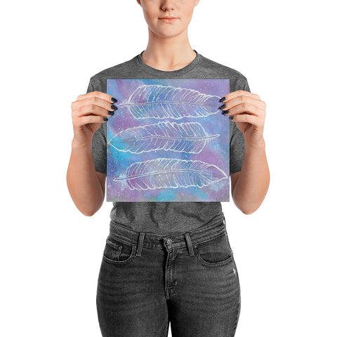 Cosmic Feathers Photo Paper Poster - Morgan Cerese Art